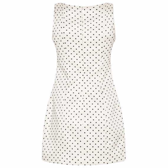 Rotate Polka Dot Mini Kjole, Creme